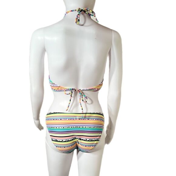 Pastel Striped  Bandeau Bikini  Set - Picture 4 of 6